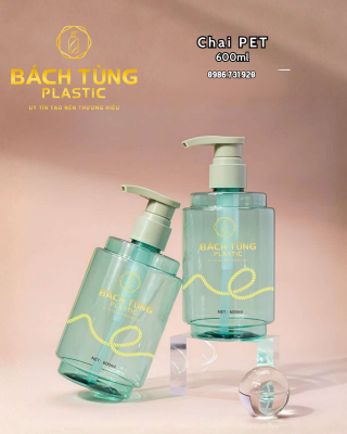 CHAI PET 600ML MÀU XANH – DÁNG ĐỘC LẠ, CỰC THU HÚT