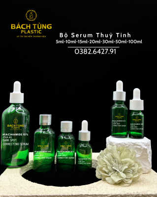 CHAI NHỎ GIỌT THỦY TINH MÀU XANH – ĐỦ SIZE TỪ 5ML ĐẾN 100ML
