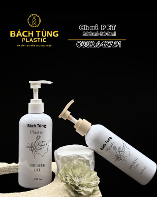 Chai PET trắng sữa 200ml & 300ml dáng tròn
