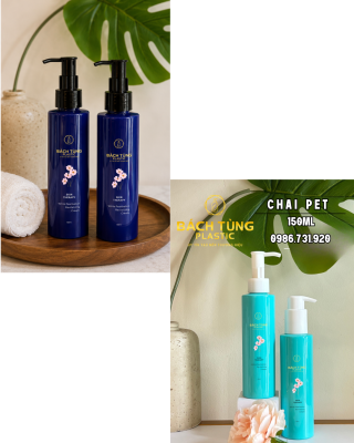BỘ CHAI PET 150ML - Màu xanh 