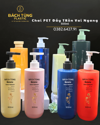 CHAI PET DÁNG TRÒN VAI NGANG 500M
