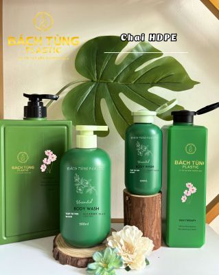 BỘ CHAI HDPE XANH LÁ NHIỀU DUNG TÍCH