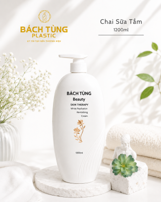 CHAI HDPE DÁNG BẦU 1200ML