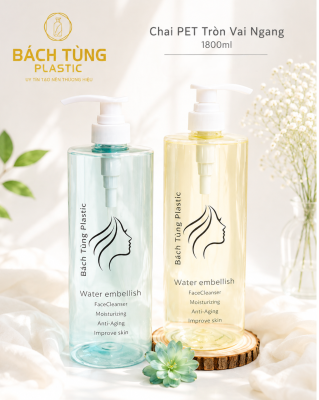 CHAI NHỰA PET TRÒN VAI NGANG 1000ML 