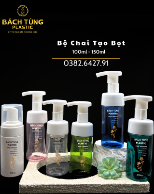 CHAI TẠO BỌT 100ML -120ML - 150ML – NHIỀU MÀU – CHẤT LIỆU PET
