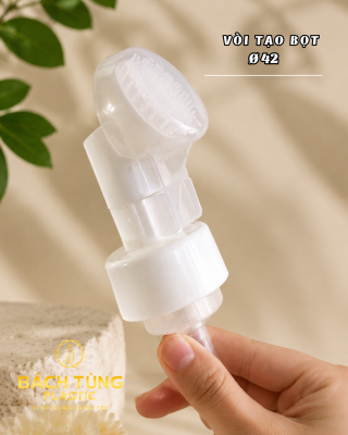 VÒI TẠO BỌT Ø42 ĐẦU BÀN CHẢI TRÒN