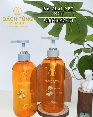 Chai PET 600ml – Màu cam