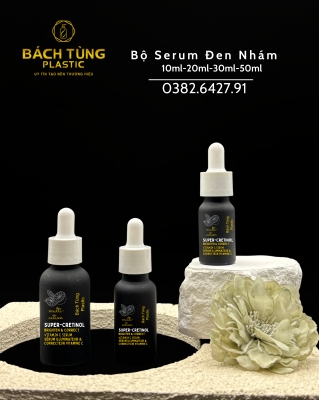 BỘ SERUM ĐEN NHÁM – NẮP TRẮNG TỐI GIẢN – 10ML | 20ML | 30ML | 50ML