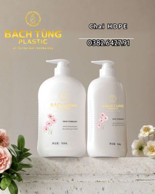 CHAI HDPE DÁNG BẦU 780ML – MÀU TRẮNG SỮA