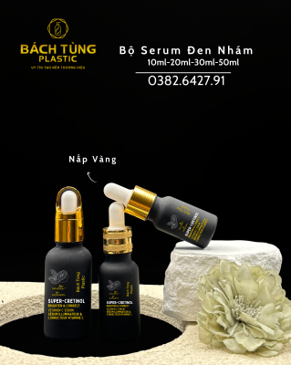 BỘ SERUM ĐEN NHÁM – PHỐI NẮP VÀNG TRÁNG GƯƠNG