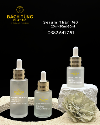 CHAI SERUM THỦY TINH TRẮNG MỜ 