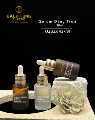 CHAI SERUM THỦY TINH DÁNG TRÒN 30ML