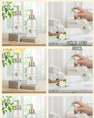 Chai PET Dáng Tròn - 350ml - Trong Suốt