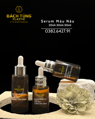 BỘ CHAI SERUM THỦY TINH MÀU NÂU