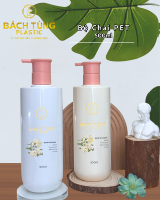 Chai PET 500ml – Dáng Tròn | Màu Be Mới & Màu Trắng