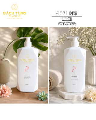 CHAI HDPE 1000ML DÁNG LẠ – MÀU TRẮNG