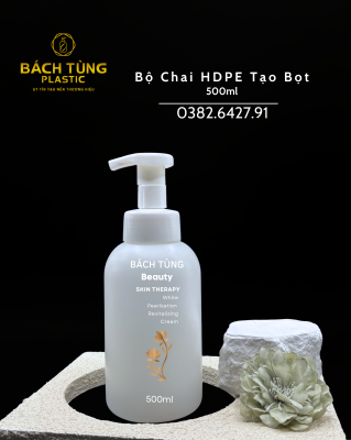 CHAI TẠO BỌT HDPE 500ML – MÀU TRẮNG ĐỤC