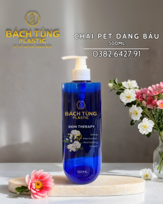 Chai PET Dáng Bầu Dài - 500ml - Nhiều Màu - Cổ FI28