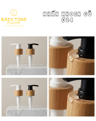  Nhấn Khoen Gỗ FI24 – Trắng/Đen