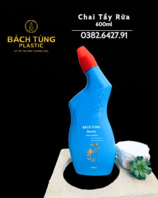 CHAI TẨY RỬA 600ML MÀU XANH DƯƠNG – NHỰA PET CAO CẤP