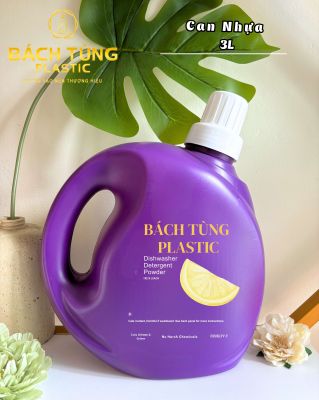 CAN NHỰA 3L MÀU TÍM – DÁNG TRÒN