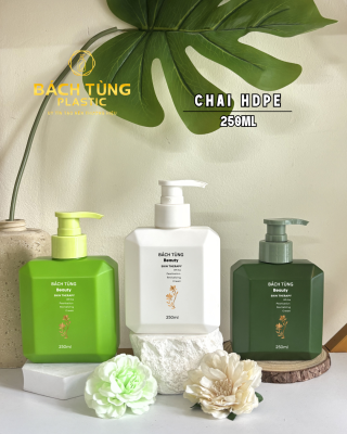 CHAI HDPE 250ML DÁNG VUÔNG