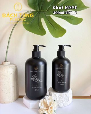 CHAI HDPE MÀU ĐEN 300ML & 500ML