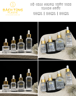 BỘ CHAI SERUM THỦY TINH TRONG SUỐT