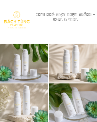 CHAI NHỎ GIỌT NHỰA TRẮNG – 10ML & 15ML