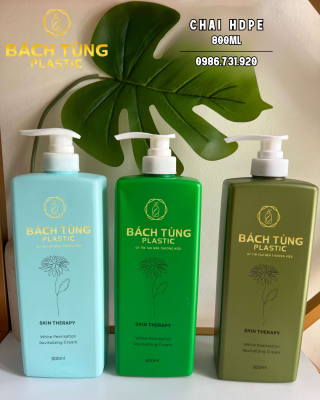 CHAI HDPE VUÔNG 800ML – XANH LÁ | XANH DƯƠNG | XANH RÊU