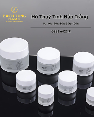 HŨ THỦY TINH DÁNG MỜ NẮP TRẮNG – TỪ 5G ĐẾN 100G