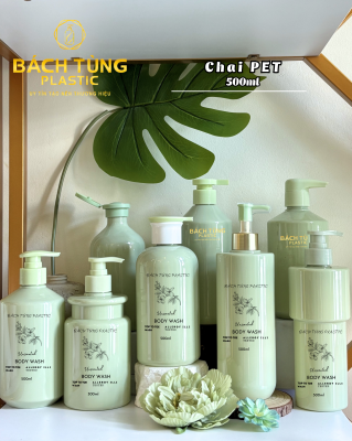 CHAI PET NHIỀU DÁNG 500ML – TONE XANH MINT