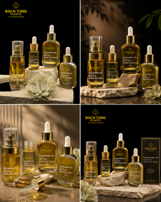 BỘ CHAI SERUM THỦY TINH OMBRE VÀNG