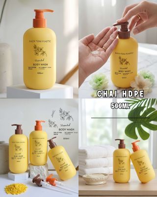 CHAI HDPE DÁNG TRÒN MÀU VÀNG