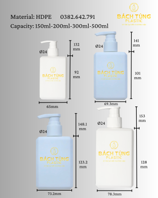 Chai HDPE MultiSelect Series – Bao Bì Đa Dạng 150/200/300/500 ml