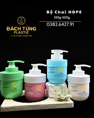 BỘ CHAI HDPE 250GRAM – 500GRAM NHIỀU MÀU