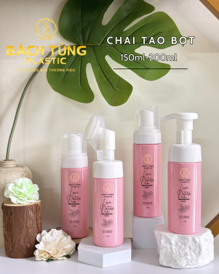 CHAI TẠO BỌT PET HỒNG 150ML – 200ML