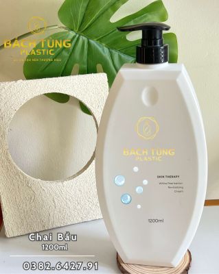 Chai HDPE Dáng Bầu 1200ml – Màu Trắng Sữa, Dung Tích Lớn