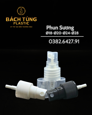 Đầu Phun Sương 3 màu -Trắng | Đen | Trong - FI18 / FI20 / FI24 / FI28