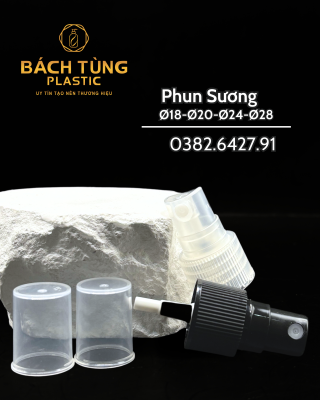 Đầu Phun Sương 3 màu -Trắng | Đen | Trong - FI18 / FI20 / FI24 / FI28
