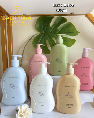 CHAI HDPE DÁNG BẦU 500ML – CHẠY MÀU THEO YÊU CẦU