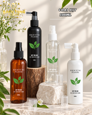CHAI PET 100ML KẾT HỢP VÒI XỊT NHÀ BÁCH TÙNG
