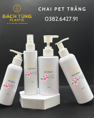Chai PET Trắng Sứ - 150ml | 250ml | 350ml - cổ 24 | 28