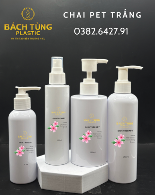 Chai PET Trắng Sứ - 150ml | 250ml | 350ml - cổ 24 | 28