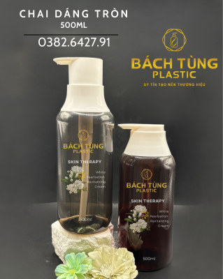 Chai PET Dáng Tròn - 500ml - 5 màu