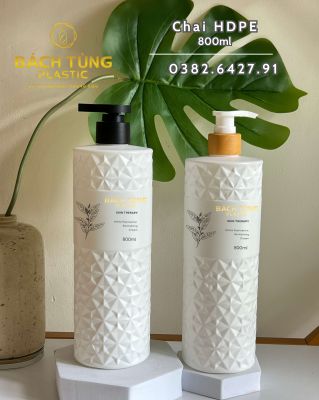 Chai HDPE Dáng Tròn 800ml – Màu Trắng – Cổ FI33