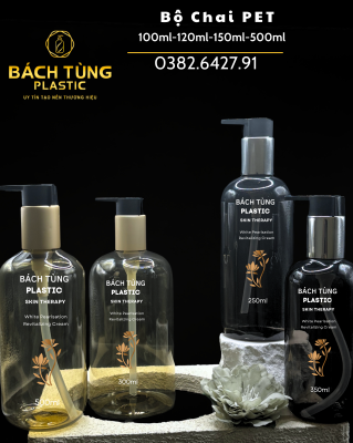 BỘ CHAI PET NHIỀU DUNG TÍCH – 100ML / 120ML / 150ML / 500ML