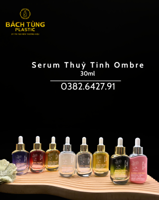 CHAI SERUM THỦY TINH DÁNG BẦU OMBRE 30ML 