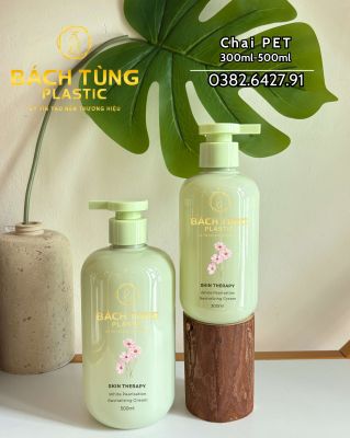 BỘ CHAI PET XANH 300ML – 500ML | FI28 NẮP NHẤN XANH