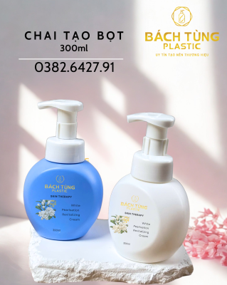 Chai HDPE Dáng Tròn - 300ml – Cổ Lớn FI33
